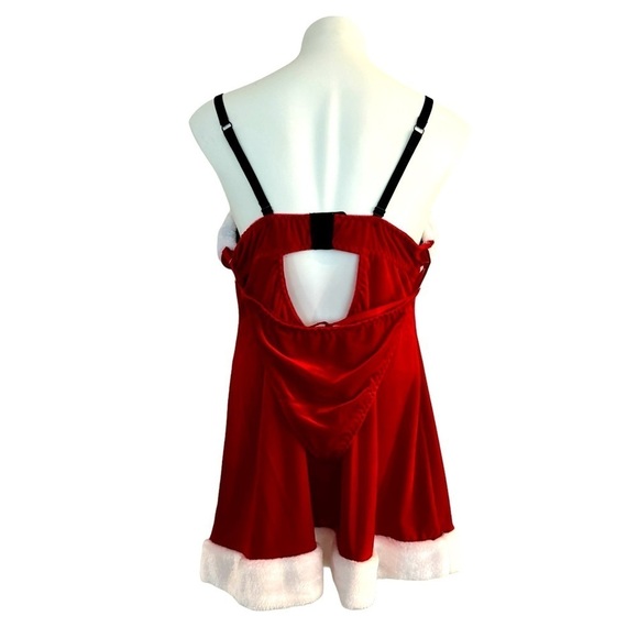 CINEMA ETOILE Red Velvet & Sherpa Santa Babydoll Size 2X NEW Christmas Santa - Picture 5 of 8